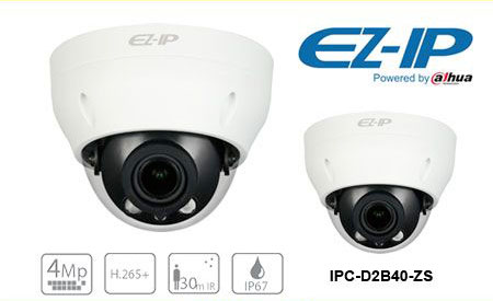 Мини-купольная 4-мегапиксельная IP-камера с ИК-подсветкой EZ-IP IPC-D2B40-ZS