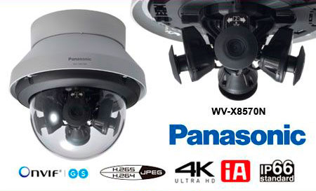 Мультисенсорная 33-мегапиксельная IP-камера Panasonic формата 4К для контроля обширных участков территории