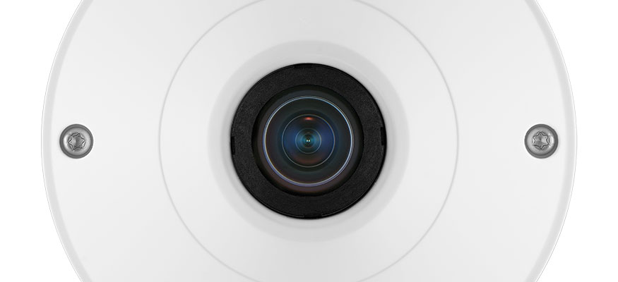 Панорамная камера видеонаблюдения Wisenet с объективом рыбий глаз