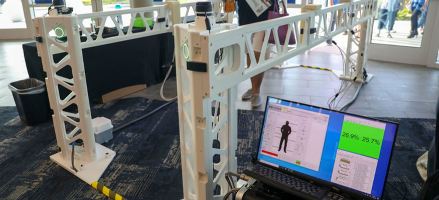 Система досмотра посетителей концертов с одновременным измерением их температуры