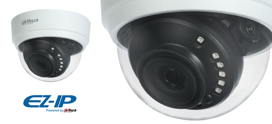 Купольная миникамера EZ-IP формата HD-CVI с умной подсветкой