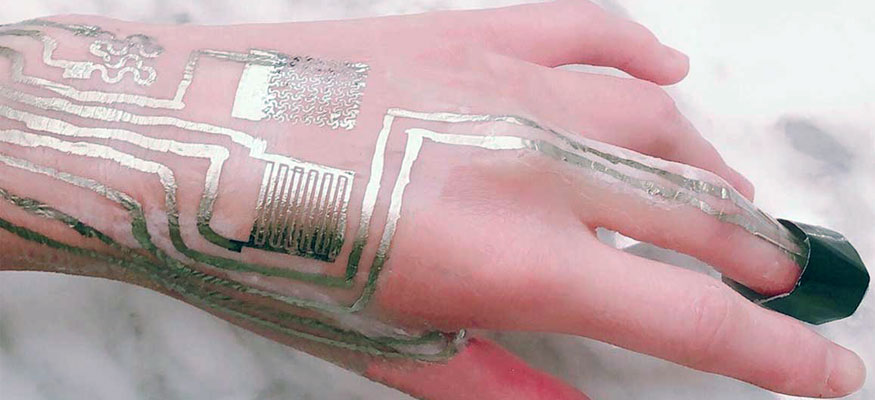 Исследователи научились наносить на кожу человека биометрические датчики