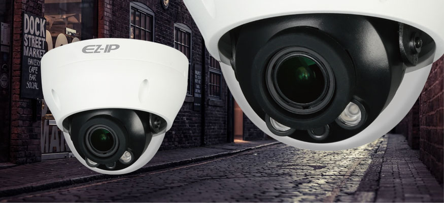 Четырёхмегапиксельная купольная HDCVI-камера EZ-IP с ИК-подсветкой