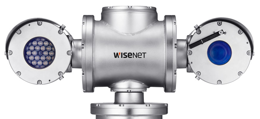 Взрывозащищённая поворотная камера Wisenet с 32-кратным зум-объективом