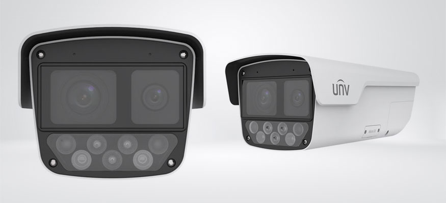 Двухканальная цилиндрическая IP-камера UNV с искусственным интеллектом и технологией LightHunter